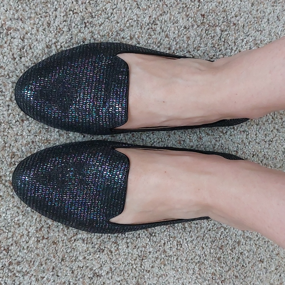 Sofft Multicolor Sequin Leather Loafers EUC 8M